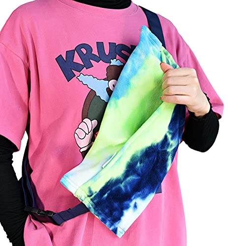 LIKZINWA Bearded Dragon Sling Carrier, Small Animal Carrier Lizard Carrier and Reptile Carrier with Adjustable Strap - color: Blue-green without buttons