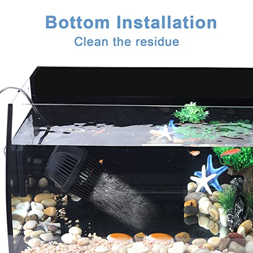 hygger 1050 GPH Aquarium Wave Maker Pump with Strong Magnetic Suction Base, Ultra-quiet 360 Degree Rotating Submersible Power Head, for 20-60 Gal Freshwater Saltwater Tank - size: 1050GPH (5W)