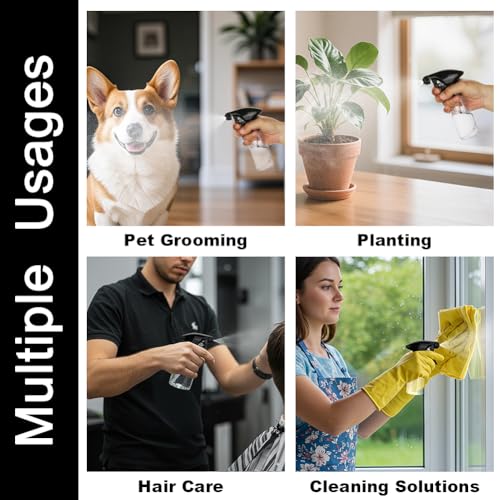 Spray Bottles 4oz/120ml Plastic Small Spray Bottle for Hair Mist/Stream Spraying Heavy Duty Empty Water Spray Bottles for Cleaning Solutions, Plants 2 Pack (Clear) - color: Clear