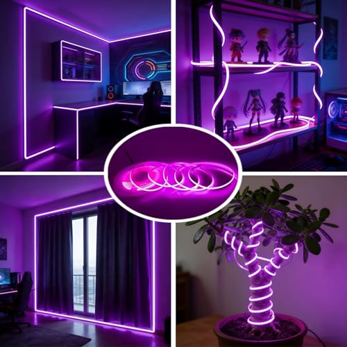 3mm Ultra-Narrow USB Cob Led Strip Lights 5v Dotless Self-Adhesive Gaming Desk Bedroom Tv Backlight (Purple, 4ft) - color: Purple, size: 4ft