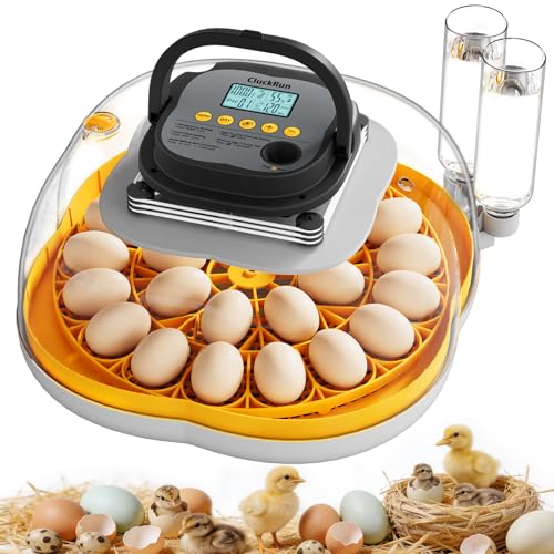 25 Egg Incubators for Hatching Eggs, Spacious Interior with Protective Wall, Top Handle, Automatic Egg Turning, Smart Lockdown Mode, Incubation Day, Auto Water Refill, for Chicken, Quail & Duck Eggs - size: 25 Eggs