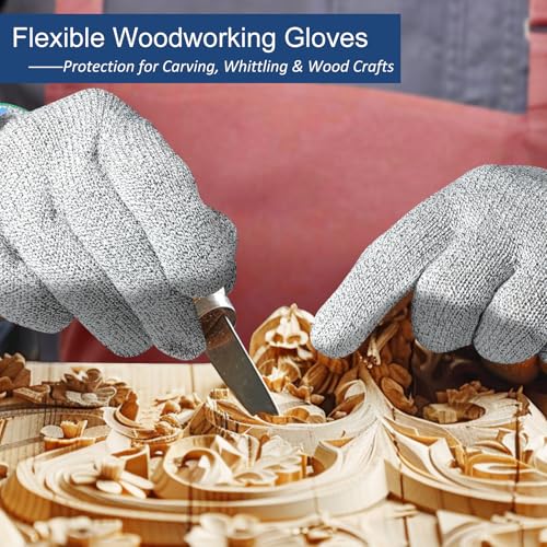 Dowellife Cut Resistant Gloves A9 Maximum Protection - Food Grade Kitchen & Chef Gloves for Food Prep, Knife Cutting, Mandoline Slicing, Butcher, Oyster Shucking, Fish Handling (Medium) - color: Grey, size: Medium (Pack of 1)