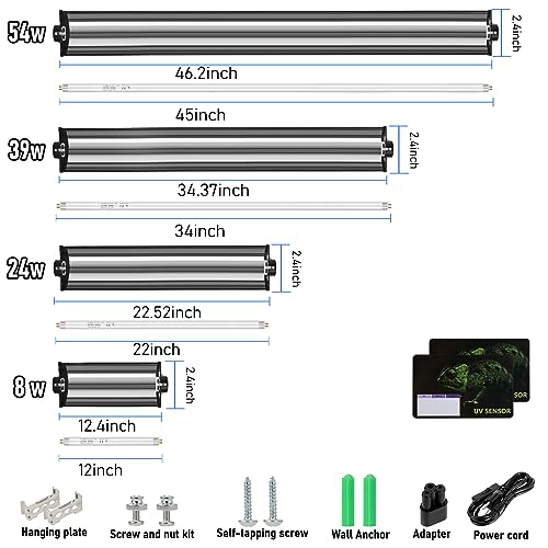 DXOPHIEX 8W HO T5 UVB Reptile Light Fixture with Bulb 12 inch, Bearded Dragon uvb Light bar with 10.0 Bulb for Reptiles Like Bearded Dragon Turtles Lizard Snake and Gecko
