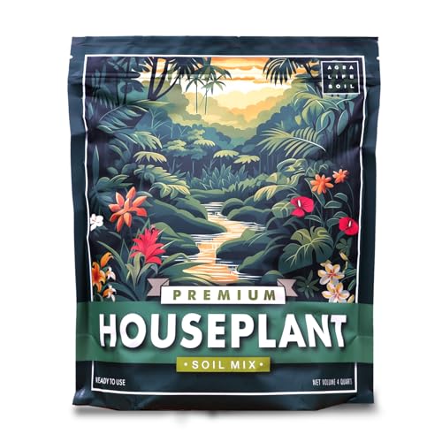 Premium Houseplant Soil Mix for Indoor & Outdoor Plants - Potting Soil for Monstera, Pothos, Snake Plants - Organic Blend for Growth -Potting Soil Indoor Plants Indoor Plant Soil - 4 Quarts - style: House Plant Soil Mix
