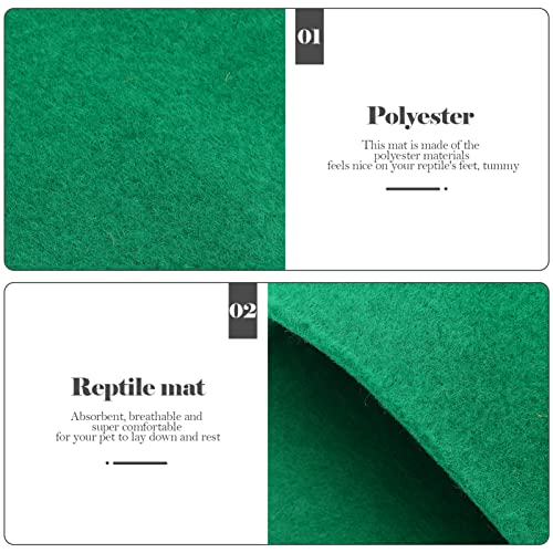 SUPVOX 2pcs Reptile Carpet Snake Bedding Tortoise House Supplies Washable Reptile Substrate Liner
