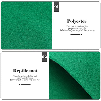 SUPVOX 2pcs Reptile Carpet Snake Bedding Tortoise House Supplies Washable Reptile Substrate Liner