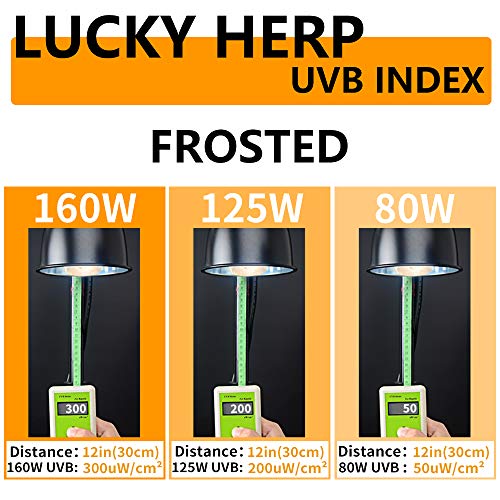 LUCKY HERP 80 Watt UVA+UVB Vapor Heat Lamp Bulb, High Intensity Self-Ballasted Heat Basking Lamp/Bulb/Light for Reptile and Amphibian, Sun Lamp for Bearded Dragon Lizard Turtle - size: 80