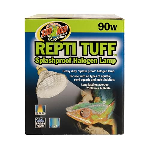 Zoo Med Turtle Tuff Splashproof Halogen Lamp 90 Watts - size: 90 W (Pack of 1)