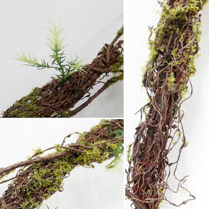 47in bendable dragon whisker moss artificial branch reptile vine branch fake tree trunk hanging plant suitable for outdoor decoration ecological box landscaping garden furniture Christmas decoration