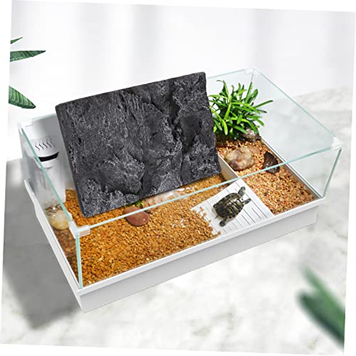 Mikikit 3D Reptile Tank Background Board Pu Material Turtle Habitat Decoration 17.7X11.8 Inch Aquarium Terrarium Wall Display - color: PU631