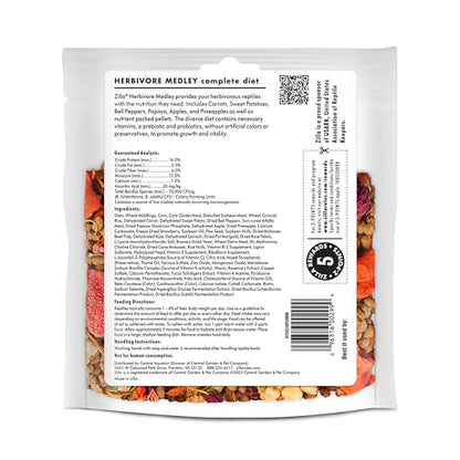 Zilla Pet Reptile Herbivore Food Medley Diet, 4 oz - size: 4 Ounce (Pack of 1)