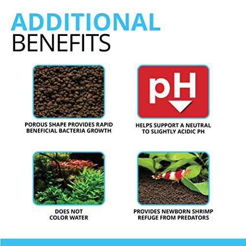 Fluval 12695 Plant and Shrimp Stratum for Freshwater Fish Tanks, 17.6 lbs. – Aquarium Substrate for Strong Plant Growth, Supports Neutral to Slightly Acidic pH - size: 17.6 Pound (Pack of 1)