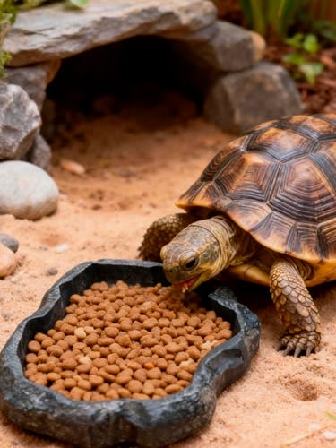 Tortoise Water Dish, 7.1 * 5.5 * 0.8in Reptile Water Dish, Reptile Food Dish Suitable for the Feeding and Watering Needs of Various Pets(0.6 in deep)