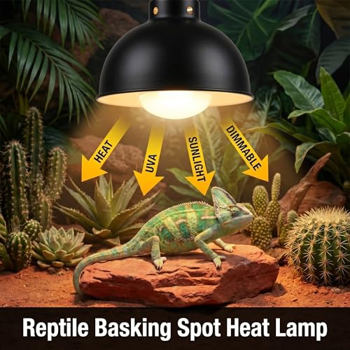 150W Reptile Heat Lamp, 2Pack Reptile Heat Lamp Bulbs, UVA Natural Daylight Reptile Basking Bulbs for Reptiles, Bearded Dragon, Lizard, Chicken, Turtle, Snake