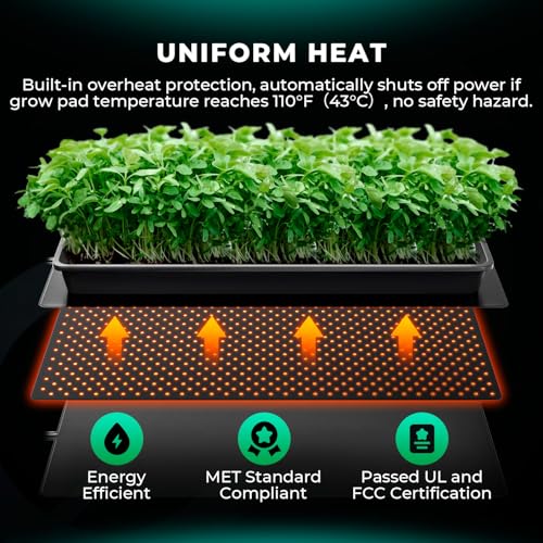 MARS HYDRO 48''x 20.75'' Seedling Heat Mat with Thermostat Heating Pad IP67 Waterproof, Easy to Clean, for Seedling, Germination, Clone, Reptile - size: 48'' x 20.75''with Built-in Thermostat