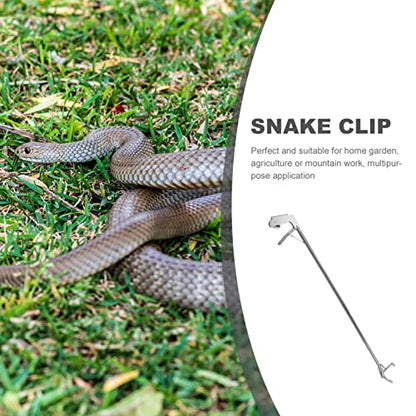 balacoo Folding Snake Catcher Clip Tool Stainless Steel Snake Grabber Stick Lock Clamp for Handling for Gardens and Outdoors