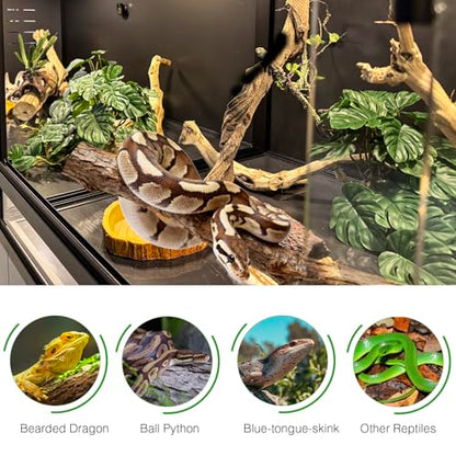 Extra Large PVC Reptile Enclosure 3 Tier 48"x24"x24"with Spacers, 120 Gallon Reptile Terrarium Habitat, Space Saving Stackable Reptile Tank for Bearded Dragon Gecko Snake Lizard, Sliding Doors Lock - size: Three 48x24x24''-120 Gallon with Kit