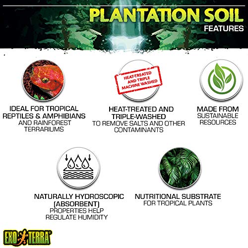 Exo Terra Plantation Soil, 8 Quarts - 3 Count (Pack of 1) - size: 3 Count (Pack of 1)