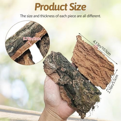 BNOSDM Reptile Cork Bark Substrate and Sea Grass Bed Mat for Lizard, Gecko