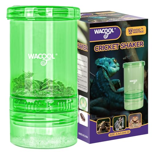 Cricket Calcium Powder Mixer for Reptiles, Cricket Feeder with Calcium for Reptiles, Reptile Calcium Duster Cricket Food for Reptile Bearded Dragon Gecko Terrarium Tank Accessories