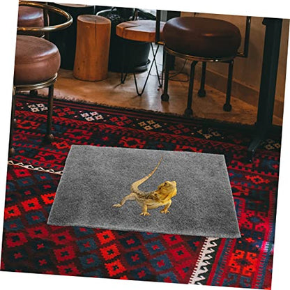 balacoo 2pcs Reptile Carpet Mat Convenient Snake Bedding Tortoise Bedding Absorbent Terrarium Liner for Lizards Geckos and Snakes Grey - color: Grey