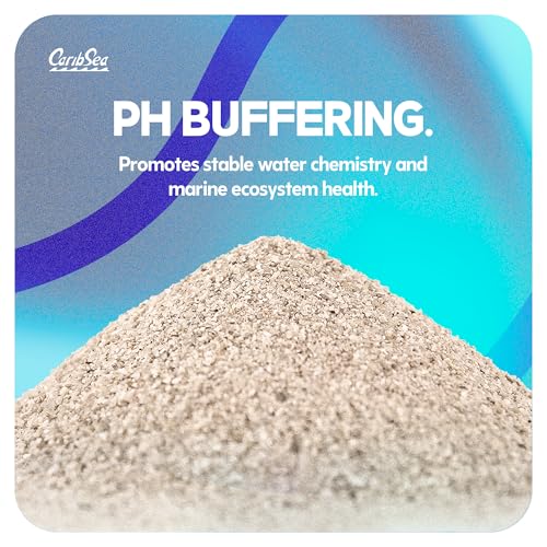 Carib Sea Aragonite Aquarium Sand - 10 lbs - Natural Substrate for Marine & Reef Tanks, Supports pH Balance, Enhances Coral Growth & Water Clarity