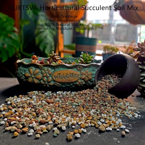 Rurtsva Mix Horticultural1.5lbs Lava Rocks Mixed Potting Soil for Plants Bonsai Succulents and Cacti Soil Decoration Gravel Volcanic Pumice Stones for Terrarium, Top Dressing, Fairy Gardening - size: 1.5LBS
