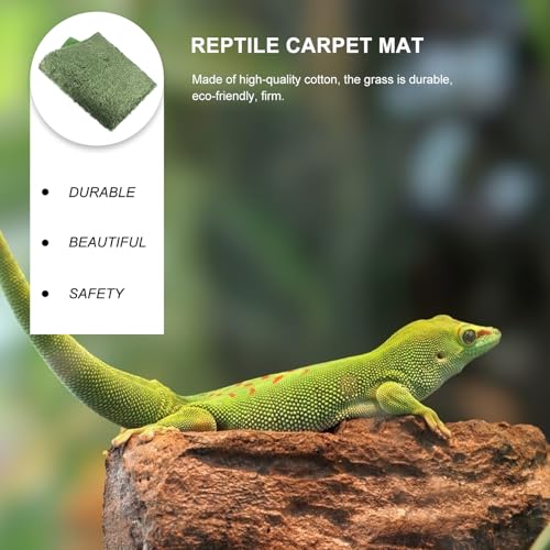 BESPORTBLE 2pcs Moss Mat for Reptiles Reptile Carpet Terrarium Liner Breathable Cushion for Lizards Snakes Turtles Habitat Mat