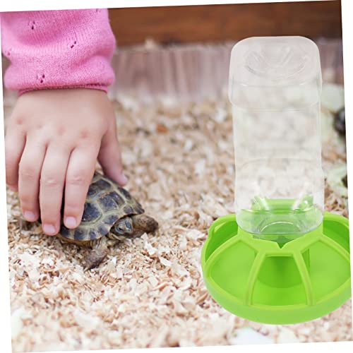 BESPORTBLE 2sets Reptile Feeding Bowls Green Plastic Water and Food Dishes for Small Reptiles Safe and Smooth Surface for Lizards and Tortoises