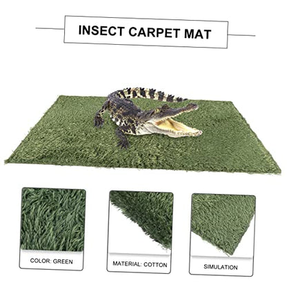 WEKAMOS 2pcs Reptile Chameleon Cage Accessories Reptile Carpet Terrarium Mats Moss Pad