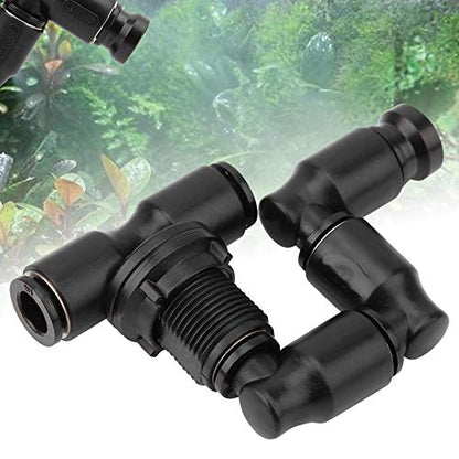Reptiles Fogger Mist Sprinkler, 360°Adjustable Double Head Reptiles Fogger Mist Sprinkler for Rainforest Amphibians Plants Flowers