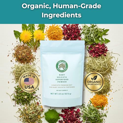 Baby Sulcata Food with Calcium - Human Grade Scientifically Formulated Diet for Healthy Growth - 4.5 oz 30-Day Supply for Grassland Tortoise Lovers! - size: 4.5 Ounce (Pack of 1)