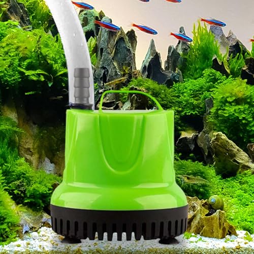 Aquarium Submersible Pump | Fish Tank Water Pump,Silent Circulation Filter Device Suction Cup for Drainage Pond Terrarium Outdoor Sump Pool Irrigation