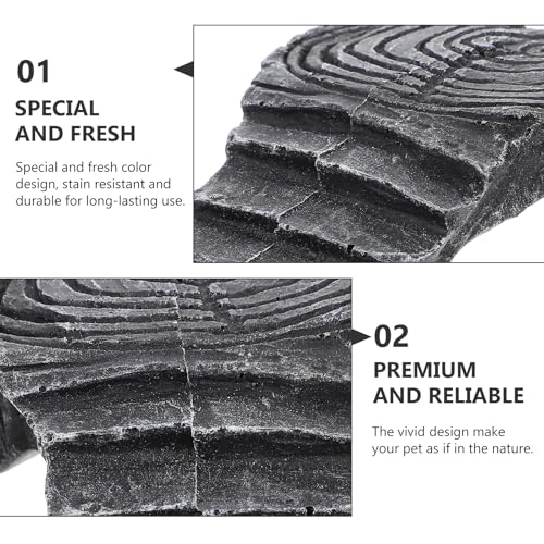 VANZACK Turtles Basking Platform Resin Bearded Dragons Climbing Step Turtles Rock Resting Dock Reptile Habitat Rock Decor for Frogs Lizards Geckos etc