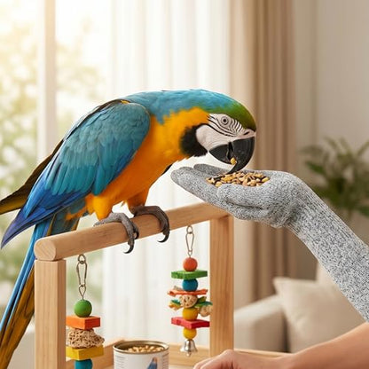 Bite Proof Gloves, 18inch Long Bird Handling Gloves Cut & Bite & Scratch Protection Multi-use for Pet Grooming, Gardening, Training ;1