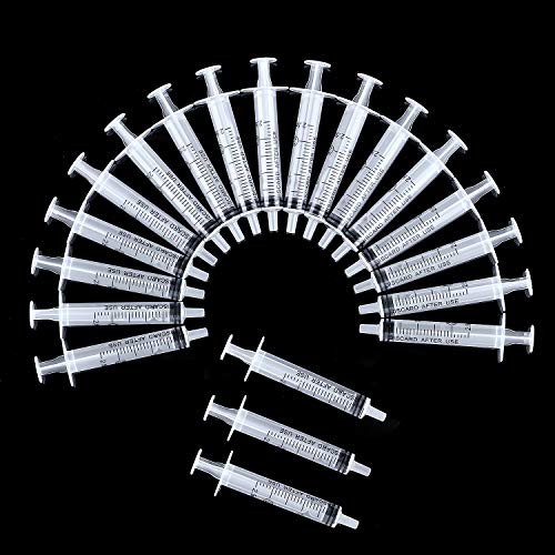 Frienda 20 Packs Large Plastic Syringe Measuring Syringe Tools Dispensing Multiple Uses (2.5 ml) - size: 2.5 ml