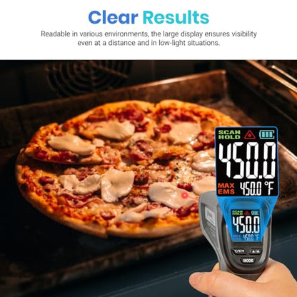 Etekcity Temperature Gun Infrared Thermometer -58°F 1130°F, Digital Laser Heat Gun with Adjustable Emissivity & Max Measure for Pizza Ovens, Griddles, Meat, Refrigerators, Engine, HVAC, Kitchen & Pool - color: Gray, style: Classic