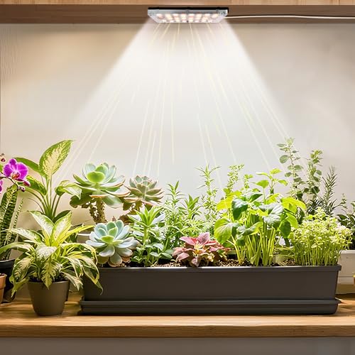 Under Shelf Grow Light, USB Powered Adhesive Stick On LED Under Cabinet Puck Light with Timer, Full Spectrum High PPFD Small Plant Light for Shelves, Indoor Plants, Terrarium, Display Case (3500K) - size: Single Head - 60 LED