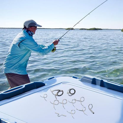 Fly Rod Guide Replacement Kit Stainless Steel Fishing Eyelets with Tip Top Snake Stripper Guides Hook Keeper for Rod Building Repair