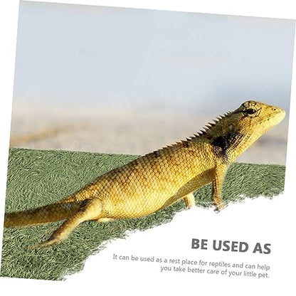 Crawl Carpet for Horned Frogs and Tortoises Green Artificial Moss Bedding for Reptiles Washable Reusable Moisture Retaining Cushion for Terrariums and Habitats