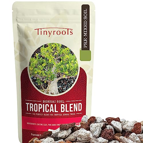 Bonsai Outlet Tropical Bonsai Soil - Tinyroots Ready to Use Bonsai Soil Mix, Fast Draining Pre-Mixed Bonsai Potting Soil, 2.25 Quarts - size: 2 Quarts