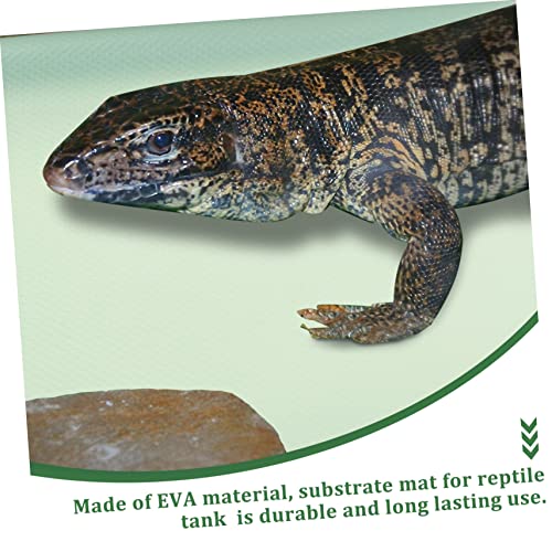 Portable Reptile Substrate Carpet for Bearded Dragon Lizard Tortoise Terrarium Bed - color: Light Green