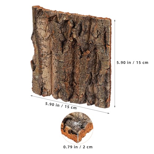 Alipis Cork Bark: 4pcs Natural Tree Bark Flats - Cork Terrarium Background Reptile Climbing Platform for Gecko Lizard Frog Bearded Dragon Climbing Wall Accessory