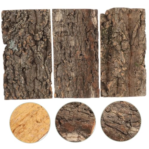 ORFOFE 4Pcs Natural Cork Bark for Reptile Tanks Terrarium Decor for Bearded Dragons Lizards and Aquatic Enclosures Enhances Habitat Aesthetics and Health