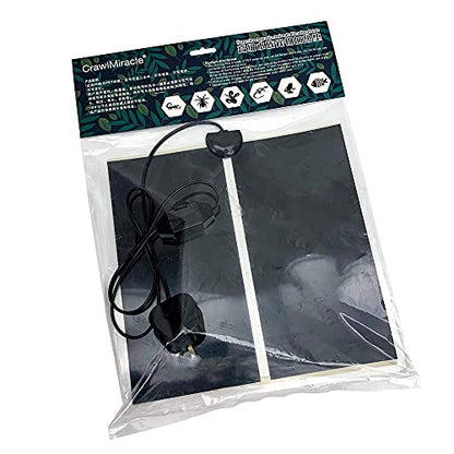 Tbrand Reptile Heating Pad with Temperature Adjustment, 110V 14W Heat Mat for Reptiles Tortoise Snakes Lizard Gecko Hermit Crab Turtle，Under Tank Heating Pad (14W(11inch*11inch)) - size: 14W(11inch*11inch)