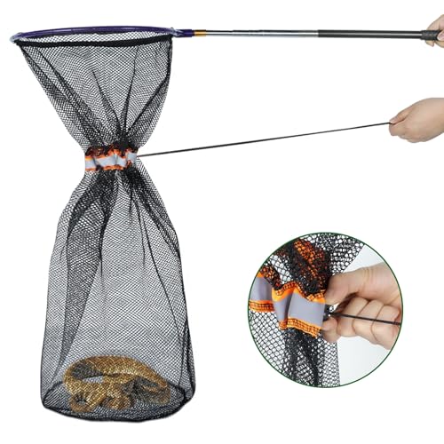IC ICLOVER Snake Catcher Net + 39" Collapsible Snake Hook, Snake Grabber Handling Tool, Reptile Catching Net with Telescopic Pole Stick, Best Tool Set for Moving Pick-Up Rattle Snakes Lizard Reptiles