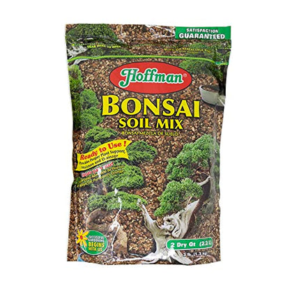 Hoffman Ready to Use Bonsai Soil Potting Mix to Provide Proper Support, Moisture, and Drainage, 2qt Bag, 2 Pack - size: 2 quarts