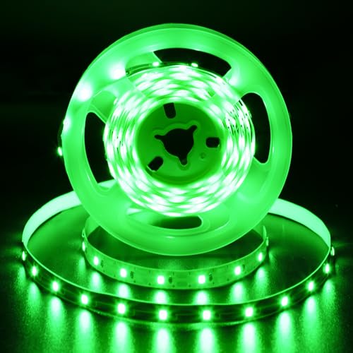 echosari Strip Lights USB 5V, 9.8Ft 180 LED Strip Lights Cuttable 2835 SMD Super Bright with Self-Adhesive DIY for Cabinet Photo Frames Desks Monitor Shelves Decor (Green) - color: Green