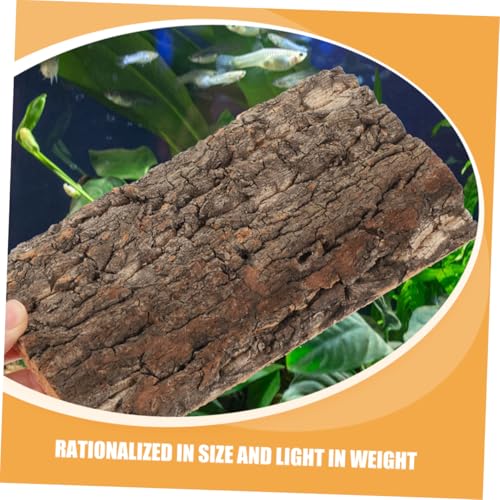 3pcs Bark Background for Reptile Terrariums Decor for Fish Tanks Comfortable Habitat for Snakes Lizards More
