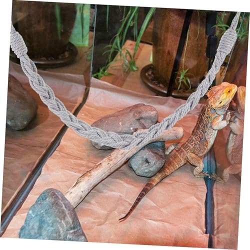 POPETPOP Crab Climbing Rope and Lizard Hammock for Reptile Habitats Sturdy Hanging Vines Decoration for Bearded Dragons and Crabs Space Efficient Climbing for Terrariums